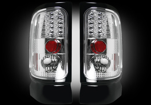 Recon Clear LED Tail Light Set 94-02 Dodge Ram